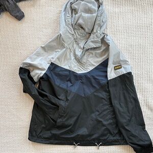 Barbours Black and Gray Windbreaker Jacket